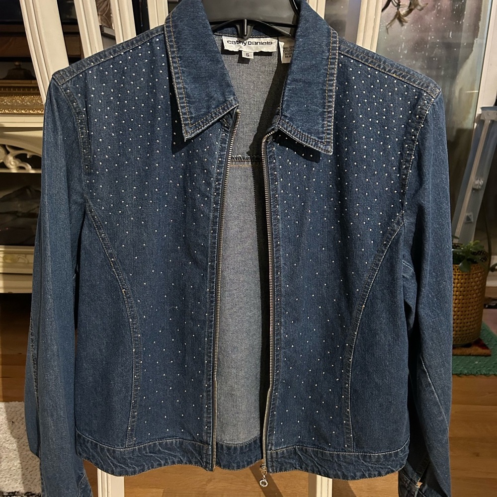 BlueJean Zipper Jacket by Cathy Daniels Size Small
